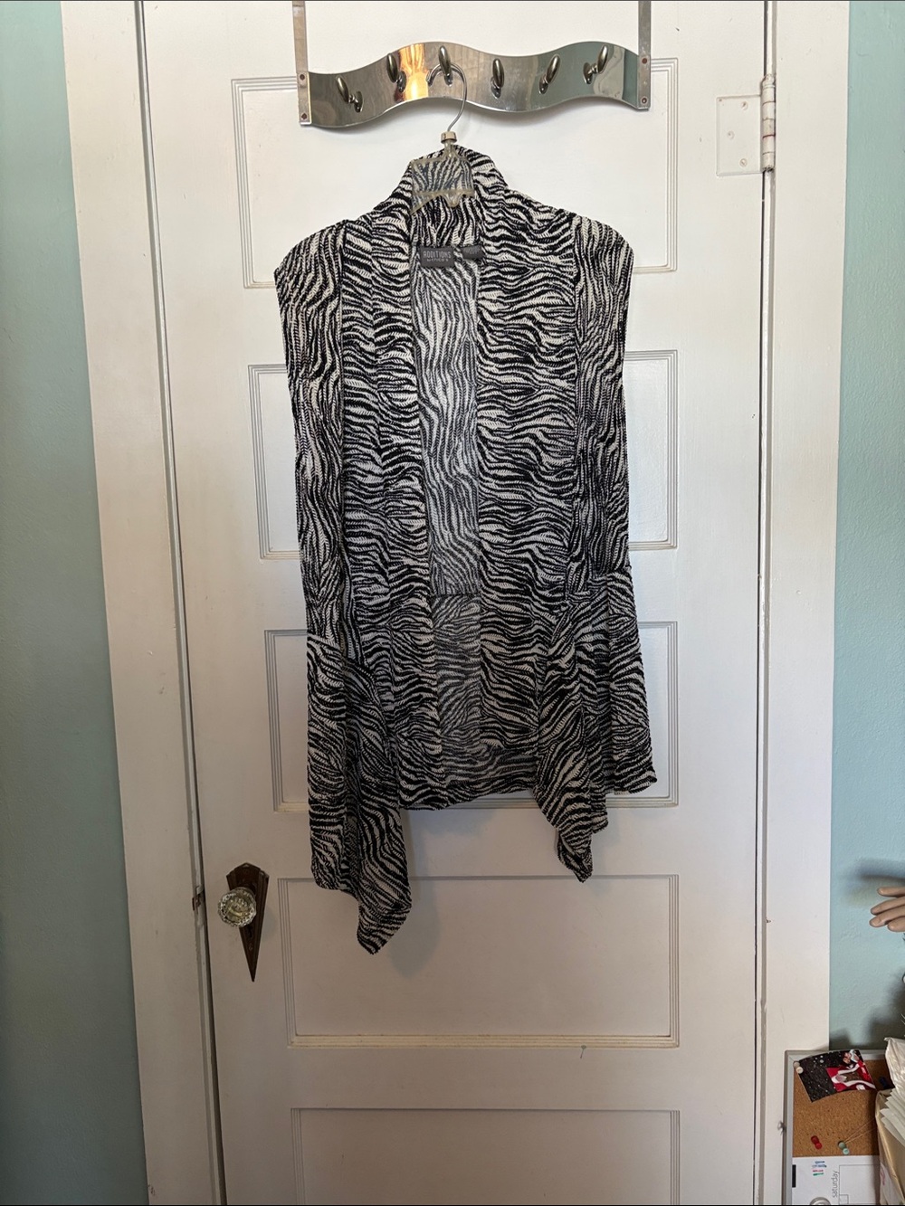 Additions by Chico’s Zebra-Print Open Front Women's Vest  Size 2(US 12)